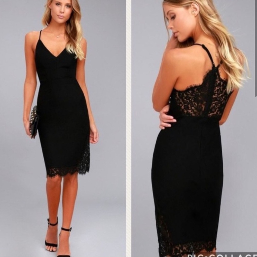 Black lace dress